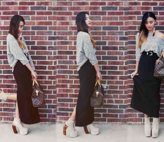 Cum să porți fusta lungă