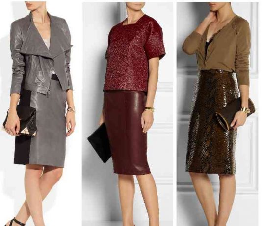 Cum se poartă fusta din piele toamna asta