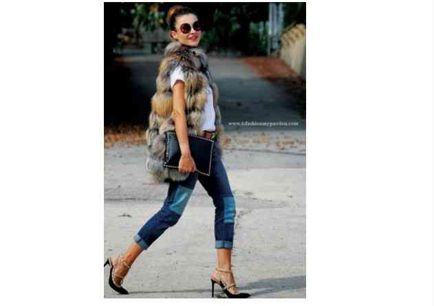 vesta blana eleganta