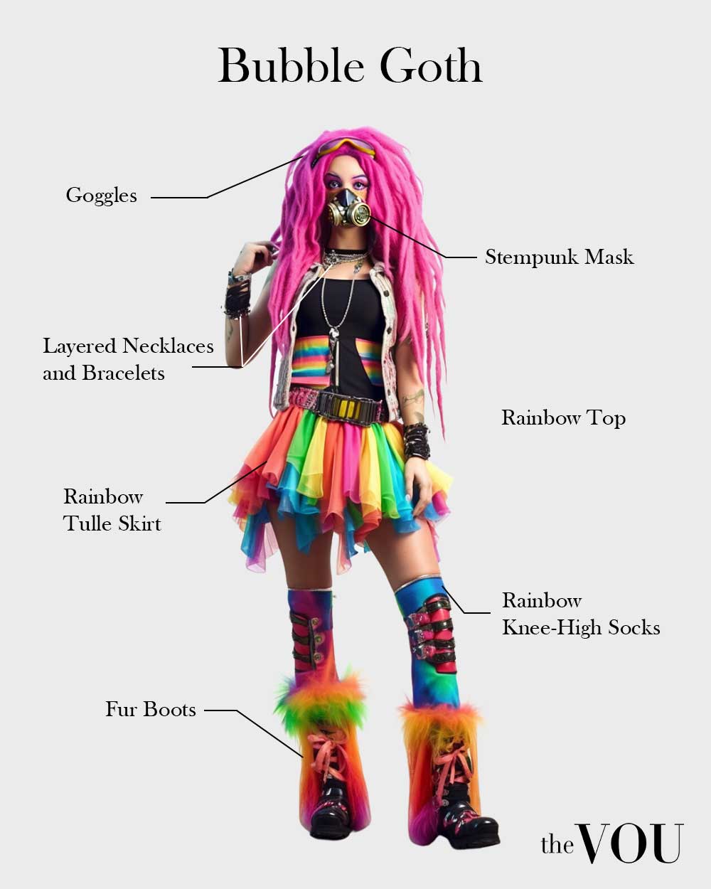 Elemente de tinuta Bubble Goth