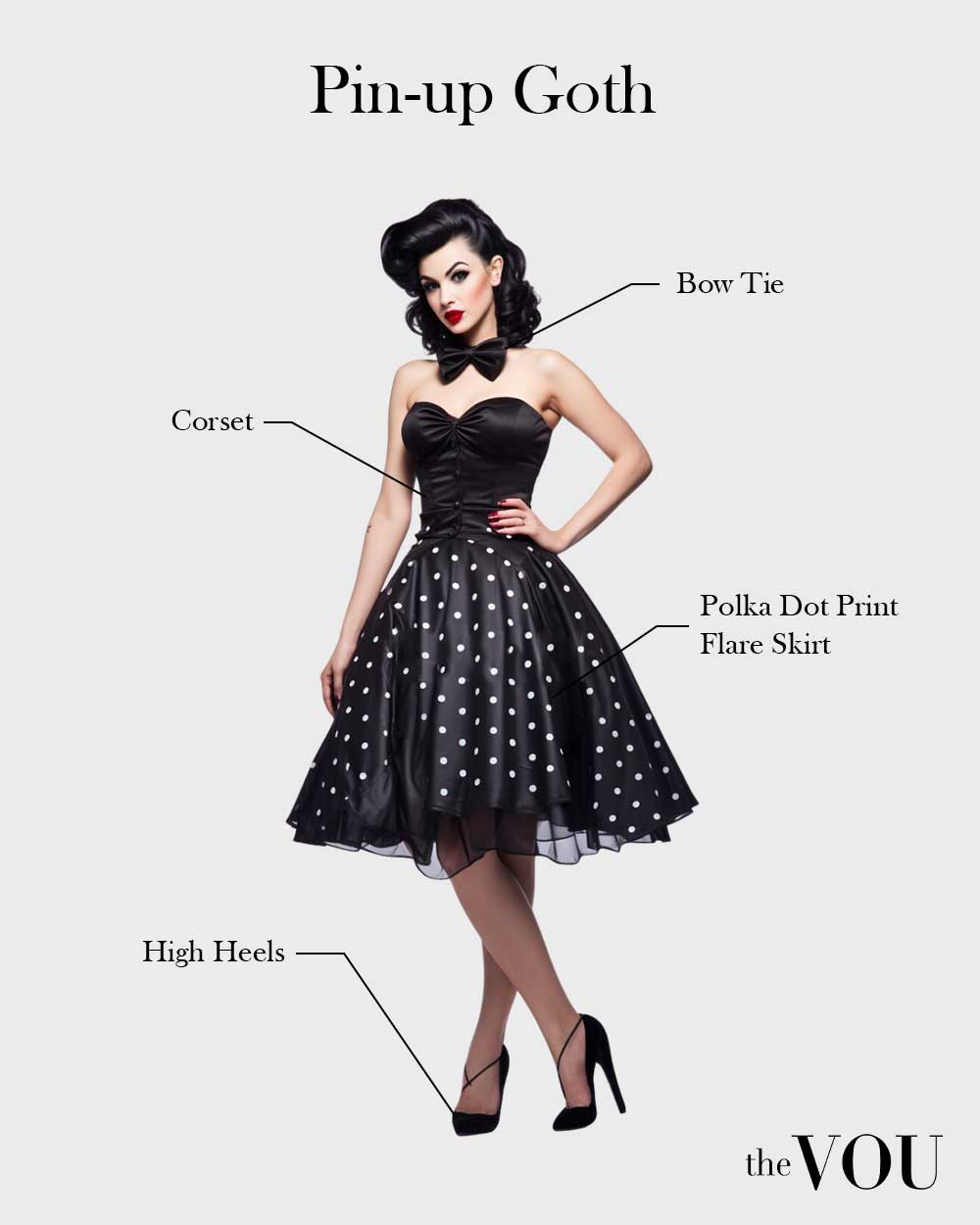 Elemente de tinuta pin-up goth